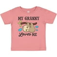 thumbnail image 3 of Inktastic My Granny Loves Me with Sloth and Hearts Boys or Girls Baby T-Shirt, 3 of 5