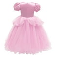 thumbnail image 3 of HAWEE Toddler Girls Princess Blue Costumes Halloween Dress up Fancy Gown for Cosplay Party, 3 of 4