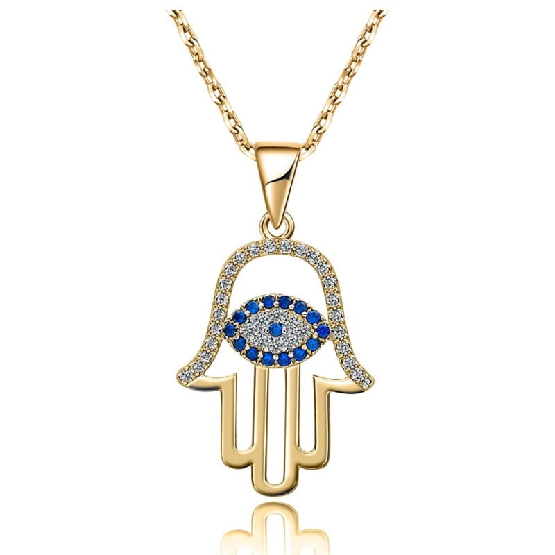 Evil Eye Necklace 14k Gold Plated Third 