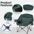 thumbnail image 4 of CDEN Oversized Camping Chair, Padded Lawn Chair, with Cup Holder, Side Pocket, Cooler Bag, for Camping, Hiking, Picnic, Travel, Festiva(1 Pack, Green), 4 of 6