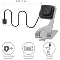 thumbnail image 3 of Tianle Charger Dock Compatible with Fitbit Sense/Sense 2/Versa 3/Versa 4, Charging Stand Cable with 4.9ft USB Cord for Fitbit Sense, Sense 2, Versa 3, Versa 4 Smart Watch (Grey), 3 of 7