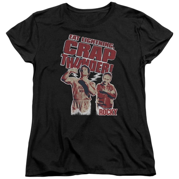 Rocky Eat Lightning Women's T-Shirt Black