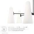 thumbnail image 6 of Modway Beacon 6-Light Chandelier in Opal Black, 6 of 7