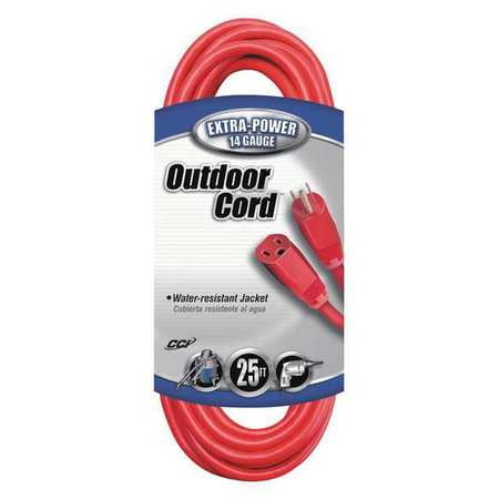 Coleman Cable Vinyl Outdoor Extension Cord,15 Amp, Red, 25-Foot by Generic