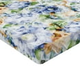 thumbnail image 4 of Ambesonne Floral Fitted Sheet, Blurry Abstract Autumn Bloom, Twin Size, Ceil Blue Amber and Green, 4 of 5