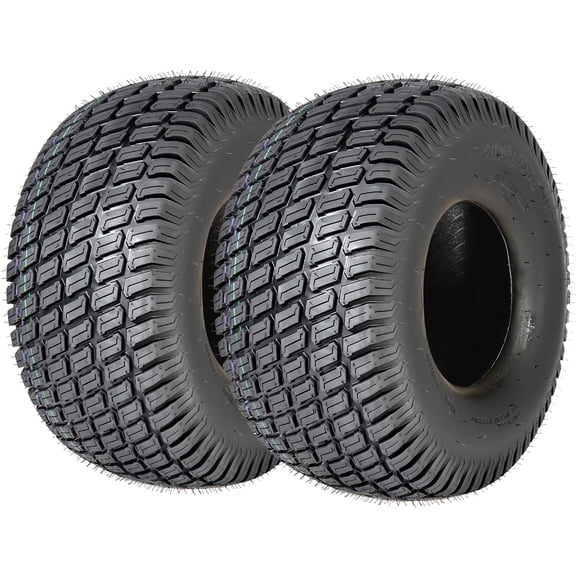 Set of 2 20x10.00-8 Lawn Mower Tires, 4-Ply Tubeless Turf Tread Heavy Duty, Tire Only No Rim, Fits 8" Rim for Large Garden Tractors, 1190 lbs Capacity