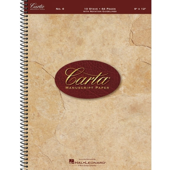 Carta Manuscript Paper No. 6 - Basic, (Spiral-Bound)
