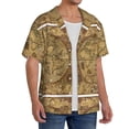 thumbnail image 4 of Xecao offers the World Map1 for Men's Casual Short-sleeved Shirt, a button-up collared shirt with a pocket, perfect for beach vacations and yacht travel in the 3X-Large size., 4 of 7