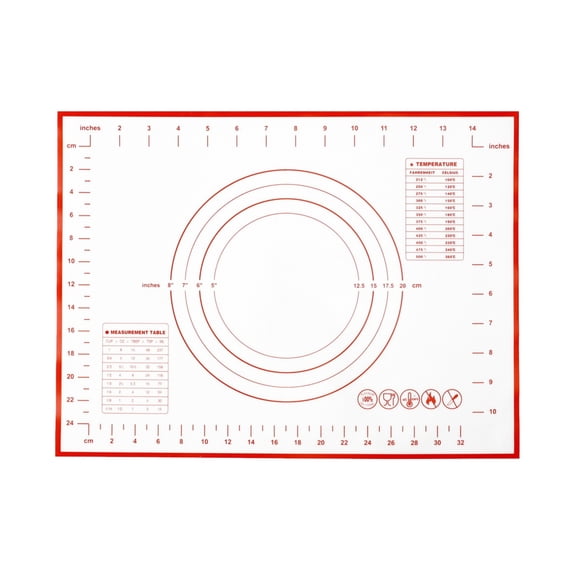 Non-Slip Silicone Baking Mat with Measurement Marks, Reusable Oven Liner And Dough Rolling Mat for Cookies, Pastry, And Counter Protection, Easy to Clean Harlik