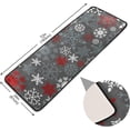 thumbnail image 2 of SKYSONIC 2X6 Feet Vintage Christmas Snowflakes Runner Rug with Rubber Backing, White Red Non Slip Entryway Rug Runner Washable Soft Area Rug Carpet for Hallway Bedroom Kitchen Decor, 2 of 6