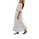 thumbnail image 3 of Lucakuins, vestido sin espalda de encaje a la moda para mujer, elegante vestido de vacaciones con mangas con volantes para mujer Lucakuins  moda, 3 of 10