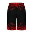 thumbnail image 5 of WAENQINLA Men's Swim Trunks Quick Dry 3D Flames Printed Beach Board Shorts with Pockets Big and Tall Drawstring Elastic Waist Bathing Suits, 5 of 5