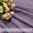 thumbnail image 6 of Hiasan Luxury Lavender Velvet Curtain with Tiebacks-Blackout Curtains for Bedroom/Living Room, Rod Pocket, 52" x 84", Set of 2, 6 of 8