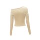 thumbnail image 5 of Camisa de otoño para mujer con hombros descubiertos, camiseta casual de manga larga para el trabajo y vacaciones M, 5 of 7