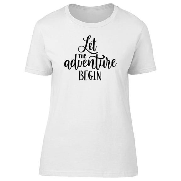 Let The Adventure Begin Cursive Tee Men's -Image by Shutterstock