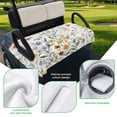 thumbnail image 5 of Golf Cart Seat Covers for 2 Seater,Botanical Flower Microfiber Cart Seat Towel Blanket,Watercolor Retro Spring Farm Leaf Absorbent Breathable Non Slip Bench Seats Protector for Golf Course 51"x31", 5 of 9