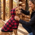 thumbnail image 4 of Classic Plaid Dog Hoodie Sweatshirt Soft Warm Hooded Pet Clothes with Pocket Daily holiday dress-up Fall Winter Apparel for Small Medium Large Dogs, 4 of 5