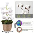 thumbnail image 4 of Handmade Knitted Bell Orchid with LED Lights Potted Plant, 4 of 5