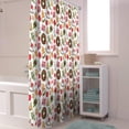 thumbnail image 4 of Christmas Shower Curtain Gingerbread Shower Curtains for Bathroom Decor Xmas Ball Gift Box for Christmas Decoration Bath Curtains Sets with Hooks Waterproof 84" W x 72" L, 4 of 6