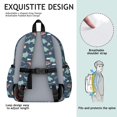 thumbnail image 5 of Blue Cartoon Dinosaurs Balloons Pattern Cute School Backpack with Padded Back and Adjustable Shoulder Straps 13.4"x11"x4.7", 5 of 5
