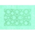 thumbnail image 1 of Ahgly Company Indoor Rectangle Oriental Turquoise Blue Traditional Area Rugs, 5' x 7', 1 of 4