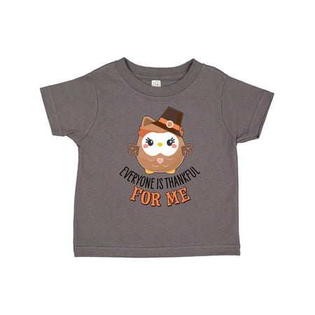 

Inktastic Everyone is Thankful for Me with Cute Thanksgiving Owl Gift Toddler Boy or Toddler Girl T-Shirt