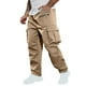 thumbnail image 2 of Pantalones largos para hombre, pantalones de trabajo al aire libre con características deportivas y de ocio, múltiples bolsillos, pantalones funcionales con cordón elástico y cremallera, pantalones ho, 2 of 9