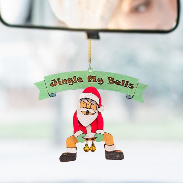 Colgantes navideños para el hogar Jingle My Bells decoración navideña única de madera