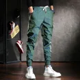 thumbnail image 5 of Pantalones cargo Harem para hombre, pantalones de moda Y2k Hip Hop, senderismo, calle, verano, exterior, los más baratos, pantalones de chándal apilados de algodón, pantalones emo para hombre, 5 of 5