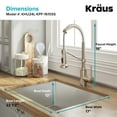 thumbnail image 3 of KRAUS 24-inch 18 Gauge Pax Laundry and Utility Sink Combo Set with Bolden 18-inch Kitchen Faucet and Soap Dispenser, Stainless Steel Finish, 3 of 14