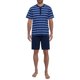 thumbnail image 3 of GÖTZBURG Conjunto de pijama para hombre - corto, a rayas, tapeta de botones, clima-activo Azul M (Medium), 3 of 3