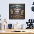 thumbnail image 6 of Luxe Metal Art 'There's More to Life than Drinking Beer' by Mollie B., Metal Wall Art, 12"x12", 6 of 9