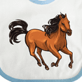 thumbnail image 4 of Inktastic Wild Mustang Horse Galloping Boys or Girls Baby Bib, 4 of 4