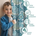 thumbnail image 3 of Blackout Kids Curtains,Blue Pioneer Flower Childrens Insulated Curtains Set Of 2,Bedroom Essentials,Toddler Room Decor 42x54in(106x137cm), 3 of 5