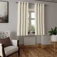 thumbnail image 2 of Ambesonne Grommet Curtain, , 50"x96", Eggshell and Pale Tan, 2 of 5