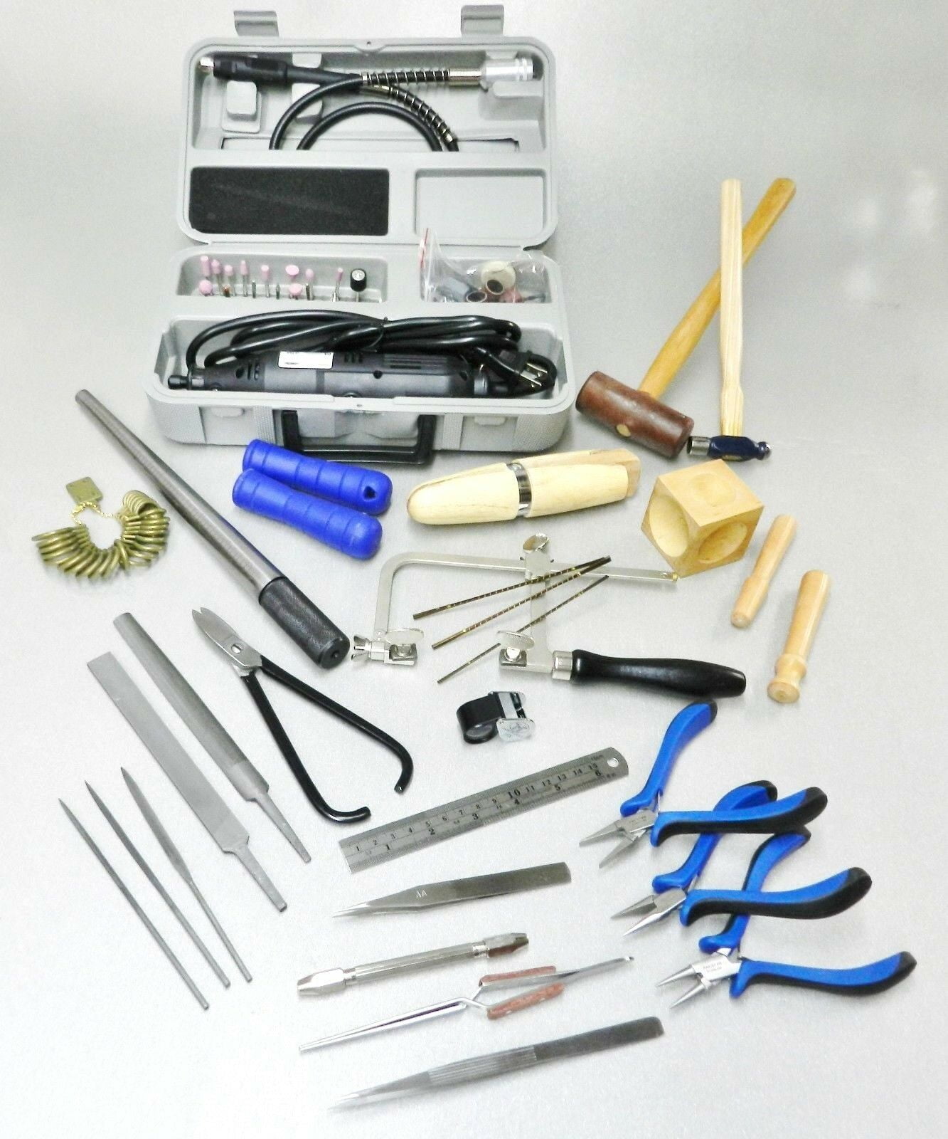 segment høj dreng Jewelry Making Bench Tools Kit with Rotary Tool with Flexible Shaft  Complete Set - Walmart.com