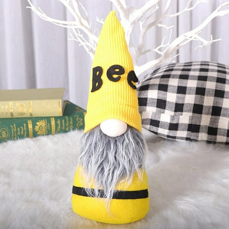 

Dpkshia Desktop Ornament Desk Decor Bees Festival Decoration without Face Doll Knitting Plush Doll Japanese Decyl Furnishing Articles Window Decoration Fall Decorations for Home Clearance Yellow