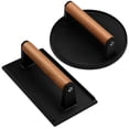 thumbnail image 1 of Prensa de tocino de hierro fundido EWFEN con mango redondo y rectangular de madera, 1 of 7