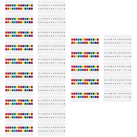 3 PCS Index Label Sticker Tabs Binder Alphabet Dividers Beige Keychain Student