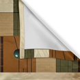 thumbnail image 5 of Abstract Window Valance Pack of 2, Autumnal Tones Earthy Modern Stripes and Squares with Simple Lines, Rod Pocket Curtain Valances Kitchen Bedroom, 54" X 18",Caramel Burgundy Green, 5 of 5