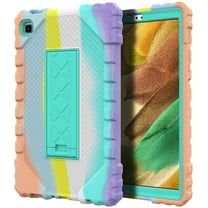 Dteck Case for Samsung Galaxy Tab A7 Lite 8.7-Inch 2021 Release Tablet Model (SM-T225/T220), Heavy Duty Rugged Shockproof Case High Impact Protective Cover with Kickstand, Rainbow A