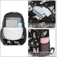 thumbnail image 4 of Bulldog and Paw Dog Print Black Pattern 17" School Backpacks for Teens,Waterproof Oxford Fabric,S-Shape Padded Straps for School,Travel,Hiking,Camping, 4 of 6