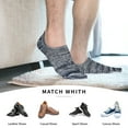 thumbnail image 3 of Mens No Show Socks, 8 Pairs Non Slip Ankle Socks for Men Low Cut Athletic Liner Sock for Loafer Flats Sneakers, 3 of 5