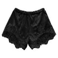 thumbnail image 4 of Bibifish Womens Satin Shorts Elastic Waist Lace Trim Detail Soft Relaxed Fit Casual Sleepwear Loungewear Daily Wear Cute Stylish Shorts, 4 of 4
