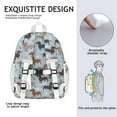 thumbnail image 5 of Cute Dachshund and Dog Footprint Backpack for School,Cute School Bag,Schoolbag with Adjustable Shoulder Straps & Padded Back,15"x11.42"x5.5", 5 of 6