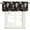 Black White Brown, variant on Vintage Black Floral Kitchen Valances for Windows, Spring Seasonal Botanical Blooms Bathroom Window Valances 60x18 Inch Rod Pocket Window Treatments Valance Curtains for Living Room Bedroom Decor