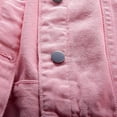 thumbnail image 4 of Abrigos de primavera y otoño para mujer, chaqueta vaquera de manga larga sólida cálida, ropa de abrigo, 4 of 4