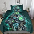 thumbnail image 4 of YingD Dirt Bike Microfiber Bedspread Set King Size Vintage Motocross Design, 4 of 5