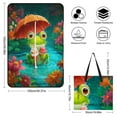 thumbnail image 2 of Cute Witch Frog Picnic Blanket Waterproof Outdoor Beach Blanket Hand-held Pad Suitable for Travel, Camping, Beach, Family Gatherings, 2 of 8