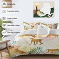 thumbnail image 5 of Abstract Animals Full Size Comforter Set, Colorful Leopard Tropical Plants Leaf Modern Bedding for All Seasons, 4 Pcs Bed Set, 1Quiltcover (86"x86") ,1Sheet(80"x116"), 2Pillowcases (30"x20"), 5 of 9